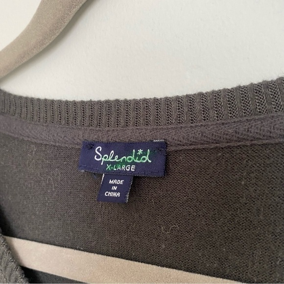Splendid Olive Green Pullover Long Sleeve Sweater XL - Picture 2 of 4